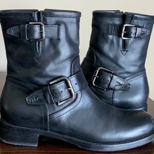 Black Motorcycle Boots Size 9.5